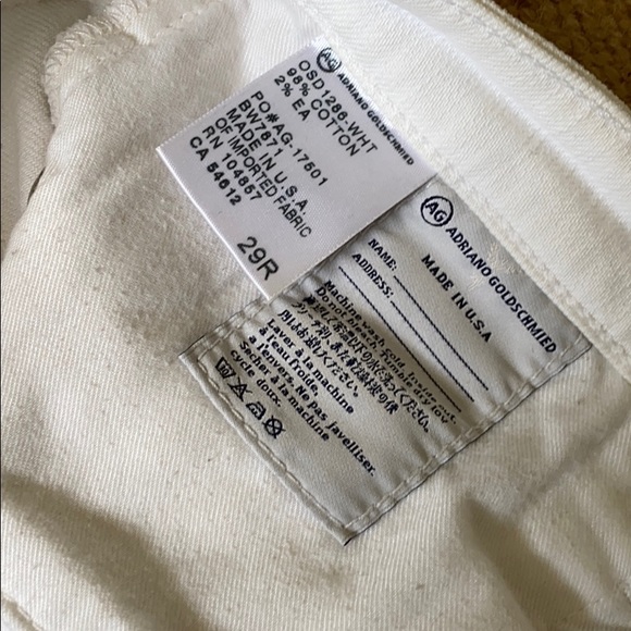 AG Stevie Slim Straight White Jean - Picture 3 of 4